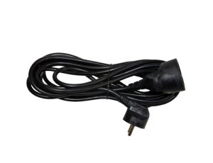Przedłużacz 1 gniazdo  3x1mm2  5m czarny