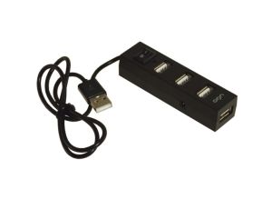 Rozgałęźnik USB 2.0 HUB 4-portowy aktywny z wyłącz