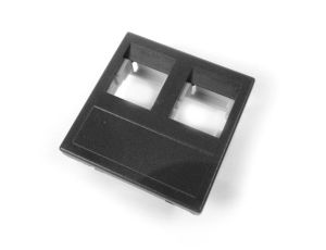 Mocowanie 2x do keystone 45x45mm czarne