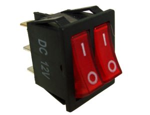 Przełącznik IXL2101 1B 12V/20A czerwony --