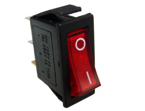 Przełącznik IXL101 2C 230V/15A czerwony