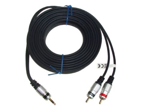 Kabel Jack3,5st-2RCA Digital  5,0m złote Bliste -- - 2
