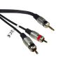 Kabel Jack3,5st-2RCA Digital  5,0m złote Bliste -- - 2