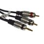 Kabel Jack3,5st-2RCA Digital  1,0m złote - 2