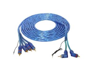 Kabel 2*RCA- 4*RCA 5m  z żyłą sterującą kątowo --
