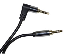 Kabel Jack3,5st.-Jack3,5st. 1,0m kątowo- prosty --