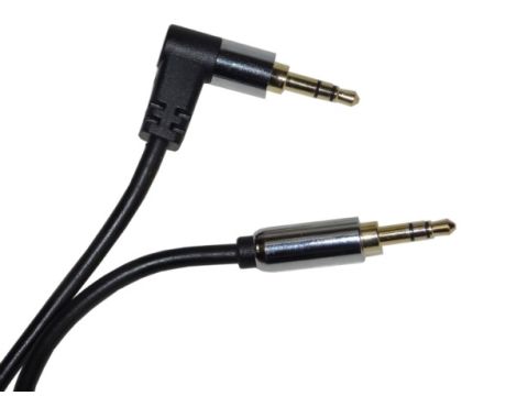 Kabel Jack3,5st.-Jack3,5st. 1,0m kątowo- prosty --