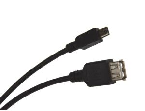 Kabel USB gniazdo A - wtyk mini USB B 1,0m