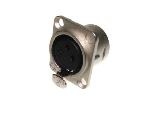 Gniazdo XLR 3p NEUTRIK NC3FD-L-1 montażowe srebrne