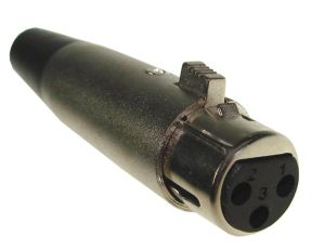 Gniazdo XLR 3p długie metal --