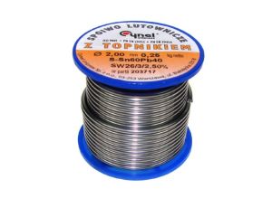 Cyna 2,00/ 250g Sn60Pb40 z topnikiem Cynel