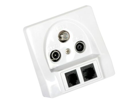 Sat gniazdo abonenckie końcowe RTV-SAT, RJ45, RJ11