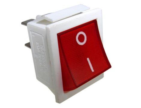 Przełącznik IXL201 1A 230V/15A czerwony biała obud