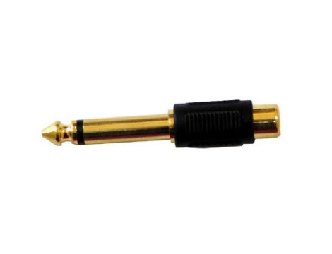 Redukcja wt.Jack 6,3mono/gn.RCA plastik złota