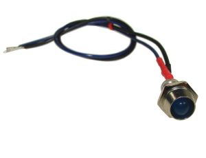 Kontrolka LED 5mm 12V niebieska z przewodem --