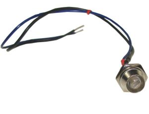 Kontrolka LED 5mm 12V biała z przewodem --