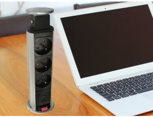 Listwa zasilająca COLUMN KZ 3 gniazda + 2*USB 2m