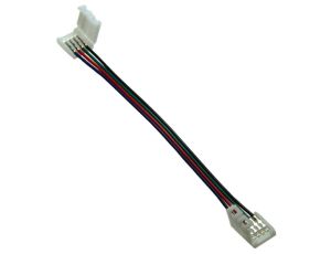 Złączka led 10mm RGB na kablu dwustronna samozacis