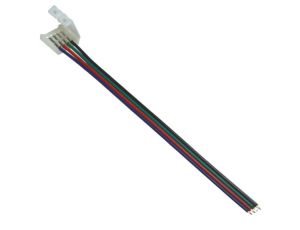 Złączka led 10mm RGB na kablu jednostronna samozac