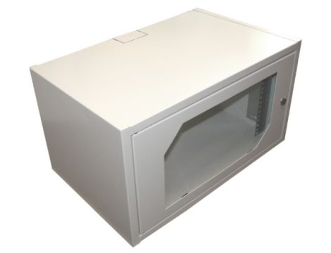 Szafa rack 19"  6U wisząca 550x350 drzwi szklane