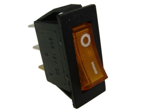 Przełącznik IXL101 2B 12V/20A żółty