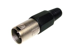 Wtyk XLR 3p  czarny