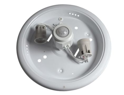 Plafon 2x40W  E27 z czujnikiem PIR szkło iglo - 2