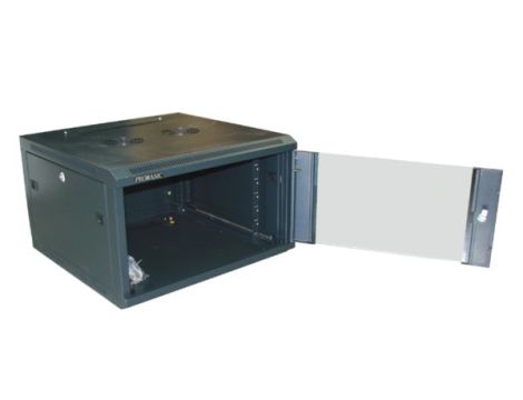 Szafa 19' wisząca ZETA  6U  600x600 RAL9004 szkłod - 2