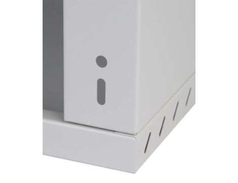 Szafa rack 19"  4U wisząca 450mm RAL7035 drzwi szk - 3