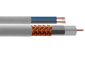 Przewód RG59+2*0,75mm CCTV 100%  300m MAXCABLE