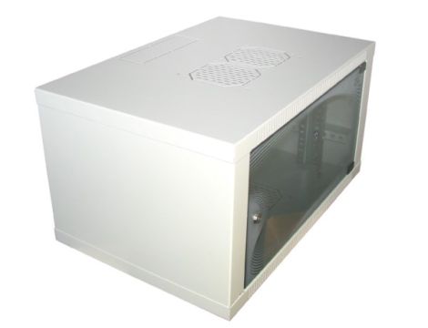 Szafa rack 19"  6U wisząca 600x400 RAL7035