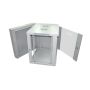 Szafa rack 19" 12U wisząca 2-sekcje 600x600 szklan - 4