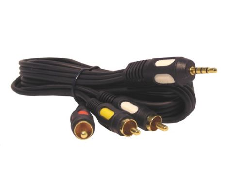 Kabel Jack3,5 4polowy-3*wt.RCA łezka 1,5m --