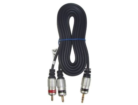 Kabel Jack3,5st-2RCA Digital  2,5m złote Blister - 2