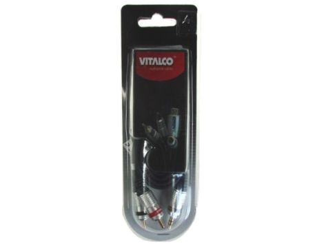 Kabel Jack3,5st-2RCA Digital  2,5m złote Blister - 4