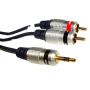 Kabel Jack3,5st-2RCA Digital  2,5m złote Blister - 2