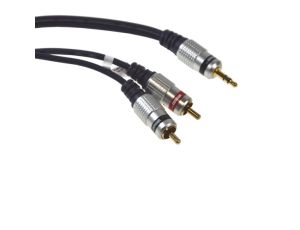 Kabel Jack3,5st-2RCA Digital  5,0m złote --